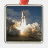 Space Shuttle Atlantis hebt 24 Silbernes Ornament (Vorne)