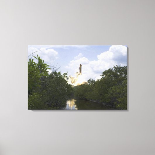 Space Shuttle Atlantis hebt 25 Leinwanddruck (Vorderseite)