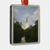 Space Shuttle Atlantis hebt 25 Silbernes Ornament (Rechts)
