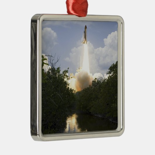 Space Shuttle Atlantis hebt 26 Ornament Aus Metall (Rechts)