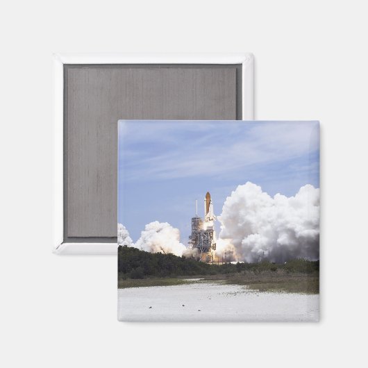Space Shuttle Atlantis hebt 27 Magnet (Vorderseite/Rückseite)