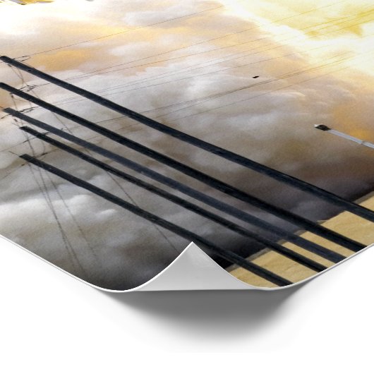 Space Shuttle Atlantis hebt 2 Poster (Ecke)