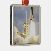 Space Shuttle Atlantis hebt 2 Silbernes Ornament (Rechts)