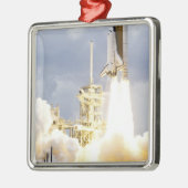 Space Shuttle Atlantis hebt 2 Silbernes Ornament (Links)