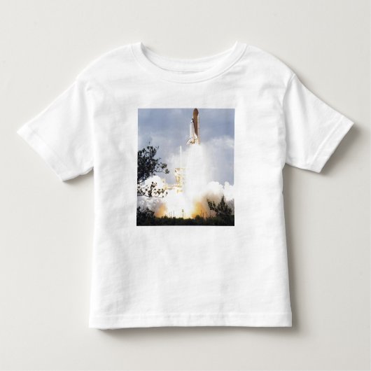 Space Shuttle Atlantis hebt 4 Kleinkind T-shirt (Vorderseite)