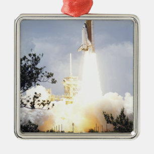 Space Shuttle Atlantis hebt 4 Ornament Aus Metall