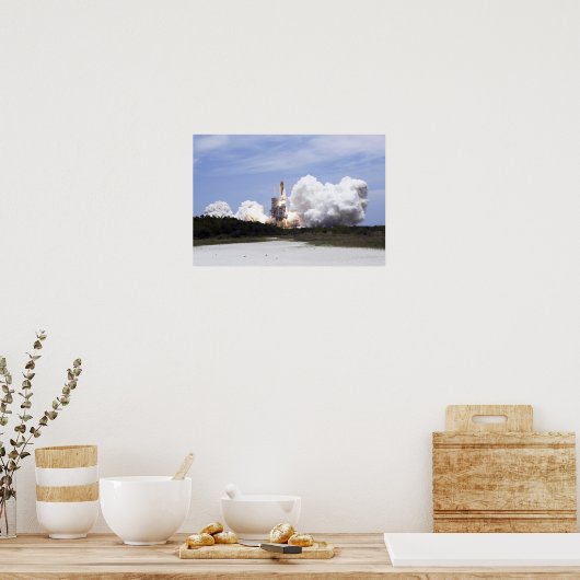 Space Shuttle Atlantis hebt 4 Poster (Küche)