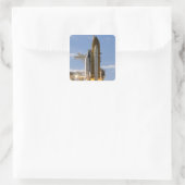 Space Shuttle Atlantis hebt 5 Quadratischer Aufkleber (Tasche)