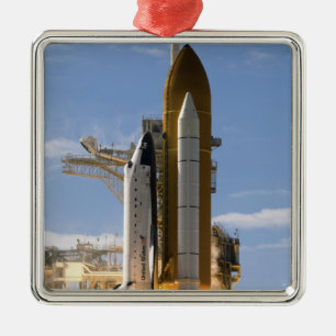Space Shuttle Atlantis hebt 5 Silbernes Ornament