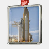 Space Shuttle Atlantis hebt 5 Silbernes Ornament (Links)