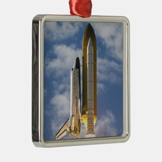 Space Shuttle Atlantis hebt 6 Silbernes Ornament (Rechts)