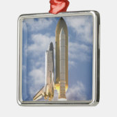Space Shuttle Atlantis hebt 6 Silbernes Ornament (Links)