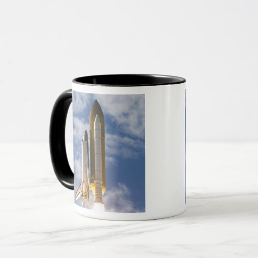 Space Shuttle Atlantis hebt 6 Tasse (Vorderseite Links)