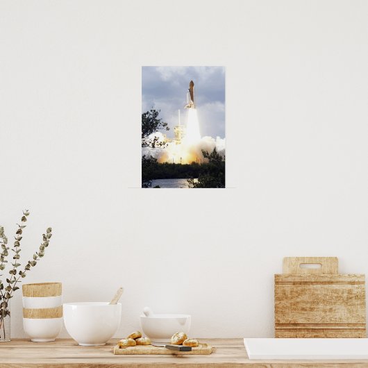 Space Shuttle Atlantis hebt 7 Poster (Küche)