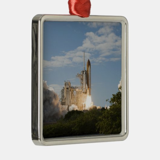 Space Shuttle Atlantis hebt 7 Silbernes Ornament (Rechts)