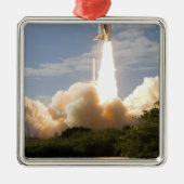 Space Shuttle Atlantis hebt 8 Ornament Aus Metall (Vorne)