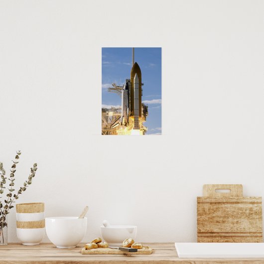 Space Shuttle Atlantis hebt 8 Poster (Küche)