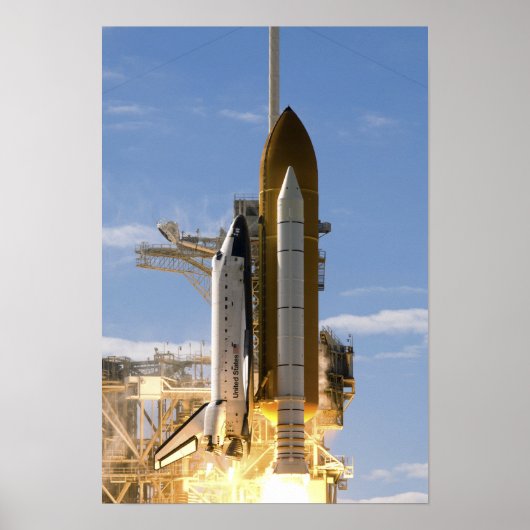 Space Shuttle Atlantis hebt 8 Poster (Vorne)