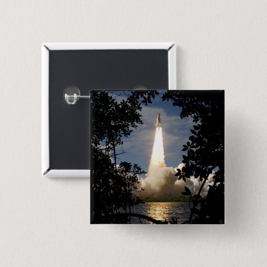 Space Shuttle Atlantis hebt 9 Button (Vorne & Hinten)