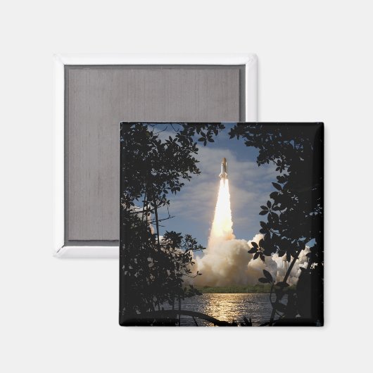 Space Shuttle Atlantis hebt 9 Magnet (Vorderseite/Rückseite)