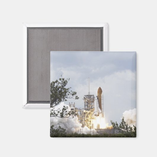 Space Shuttle Atlantis hebt ab 5 Magnet (Vorderseite/Rückseite)