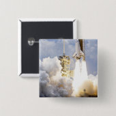 Space Shuttle Atlantis hebt ab Button (Vorne & Hinten)