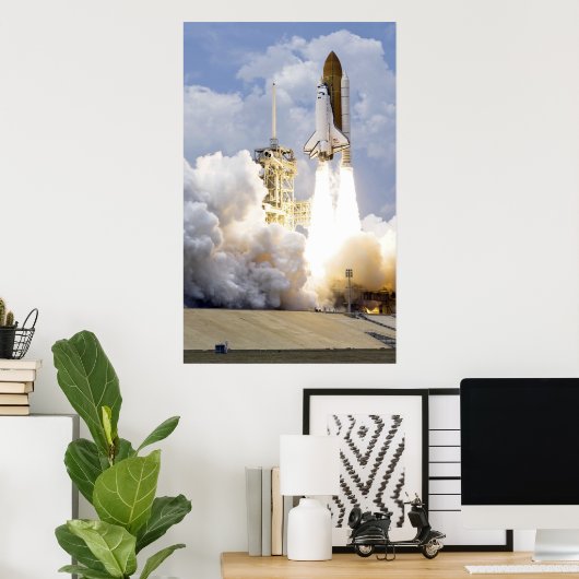 Space Shuttle Atlantis hebt ab Poster (Heimbüro)