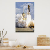 Space Shuttle Atlantis hebt ab Poster (Küche)