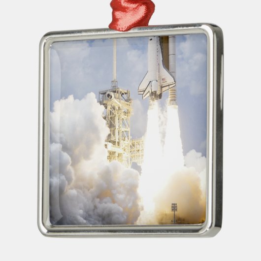 Space Shuttle Atlantis hebt ab Silbernes Ornament (Links)