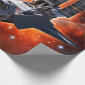 Space Shuttle Atlantis Hubble Telescope Artwork Geschenkpapier (Ecke)