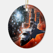 Space Shuttle Atlantis Hubble Telescope Artwork Keramikornament (Links)