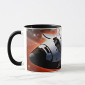 Space Shuttle Atlantis Hubble Telescope Artwork Tasse (Links)