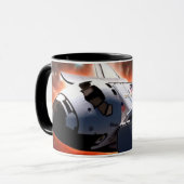 Space Shuttle Atlantis Hubble Telescope Artwork Tasse (Vorderseite Links)