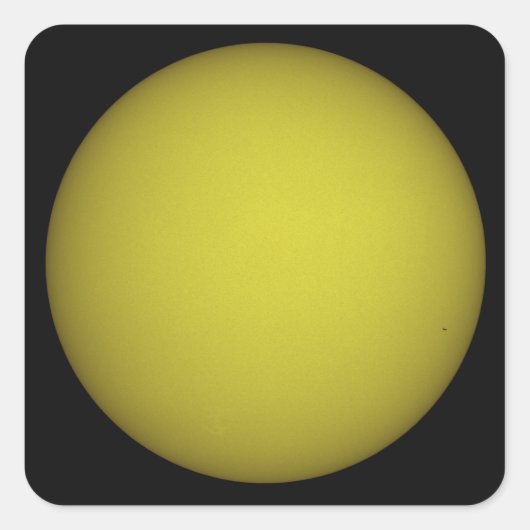 Space Shuttle Atlantis in der Silhouette Quadratischer Aufkleber (Vorderseite)