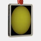 Space Shuttle Atlantis in der Silhouette Silbernes Ornament (Rechts)