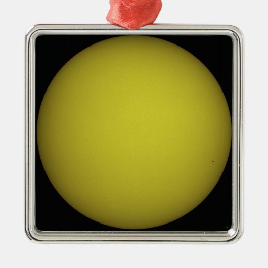 Space Shuttle Atlantis in der Silhouette Silbernes Ornament (Vorne)