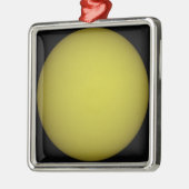 Space Shuttle Atlantis in der Silhouette Silbernes Ornament (Links)