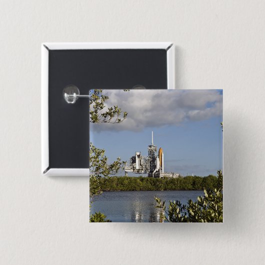 Space Shuttle Atlantis ist bereit Button (Vorne & Hinten)