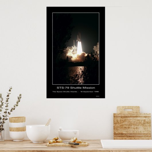 Space Shuttle Atlantis Lift-off - ... Poster (Küche)