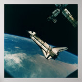 Space Shuttle Atlantis mit MIR Poster (Vorne)