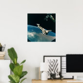 Space Shuttle Atlantis mit MIR Poster (Heimbüro)