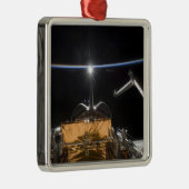 Space Shuttle Atlantis Nutzlastschacht Silbernes Ornament (Rechts)