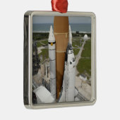 Space Shuttle Atlantis Silbernes Ornament (Rechts)