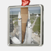 Space Shuttle Atlantis Silbernes Ornament (Links)