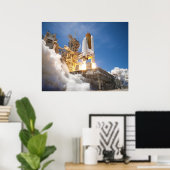 Space Shuttle Atlantis startet STS-132 Mission Poster (Heimbüro)