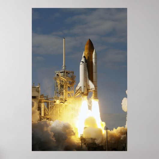 Space-Shuttle-Atlantis-Startposter NASA STS-122 Poster (Vorne)