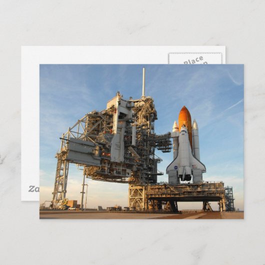 Space Shuttle Atlantis (STS-122) - Ladestation Postkarte (Vorne/Hinten)
