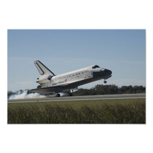 Space Shuttle Atlantis Touchs 2 Fotodruck (Vorne)