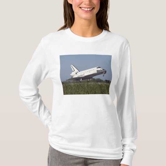 Space Shuttle Atlantis Touchs auf der Start-und La T-Shirt (Vorderseite)