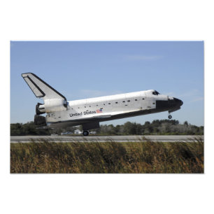 Space Shuttle Atlantis Touchs runter Fotodruck